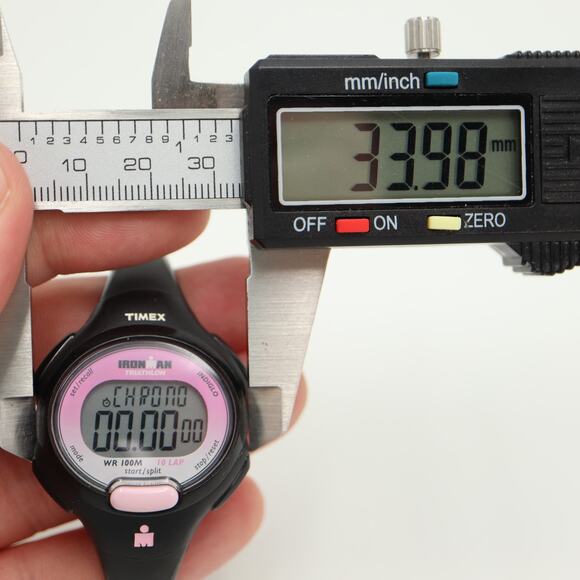 Timex Ironman Triathlon Indiglo Digital Alarm Timer Watch Pink Black New Battery - Picture 2 of 11